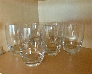 $20 Set of 6 glasses.   3" diam, 4" H. 