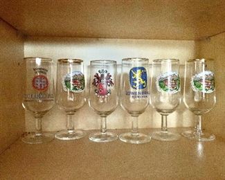 $30 Set of 6 glasses.   Each approx 2.5" diam, 6.5" H. 