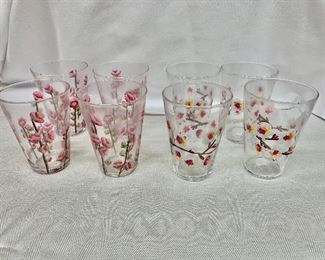 Hand painted glasses! Approx 3" H