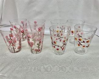 Hand painted glasses! Approx 3" H