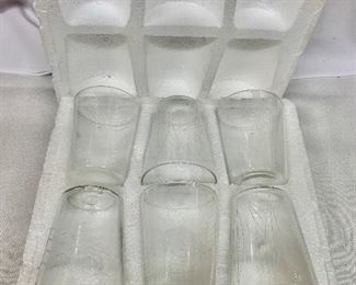 $20 for 6 boxed etched glasses. 20 boxes available!