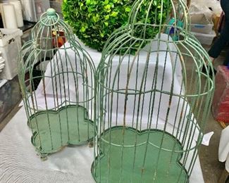1 of each available!  Quatrefoil bird cages
