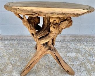 ONE LEFT!!!!  $295 EACH!! 1 left!!  Rustic twisted driftwood table. 27"H x 28"D