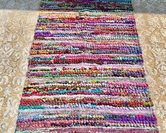 $75 Rag rug #1.  One of Three.  3' x 5'