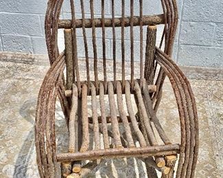 $295 EACH!!  6 AVAILABLE!!!  Rustic twig chairs. 44"H x 28.5"W x 29"D