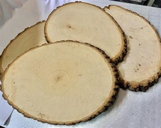 $10 each - 50 available! Real tree trays/display/cheese boards!