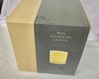 $20 each - Restoration Hardware wax flameless candles