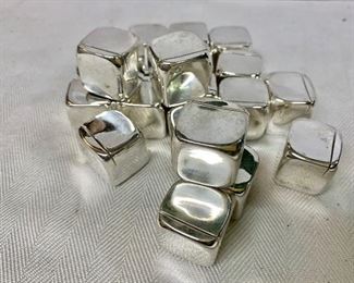 $30 for set of 10 metal, dice, cube place card holders