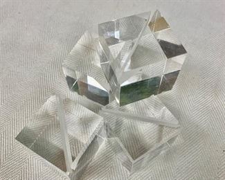 30 available.  $30 Set of ten. Cube acrylic place card holders (1 inch cubes) 