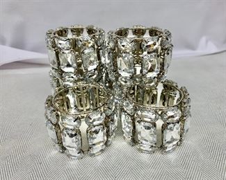 $40 for set of 10 - (20 Jeweled napkin rings available)