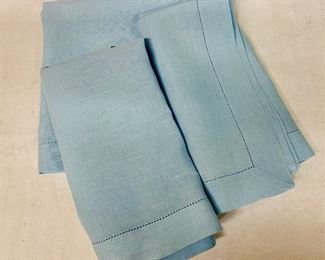 $5 each - 39 AVAILABLE! Light blue linen napkins