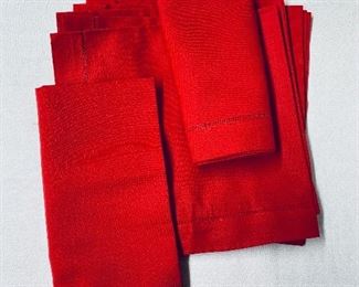 $5 each - 7 red linen napkins
