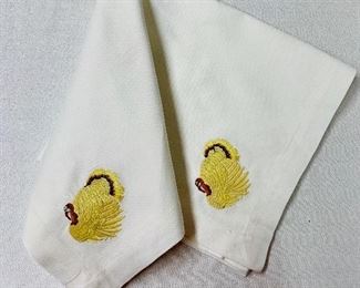$3 each - 56 Turkey embroidered cotton napkins