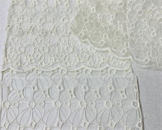 39 available! 15" wide white lace chair backs