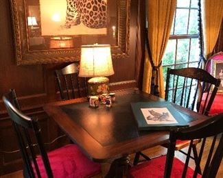 Gorgeous leather top gaming table 