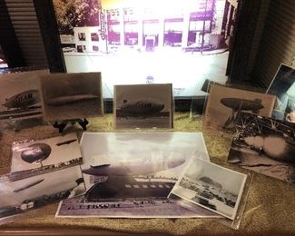 Old Akron ephemera. Goodyear blimp photos, negatives etc. 