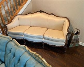 Antique brocade sofa