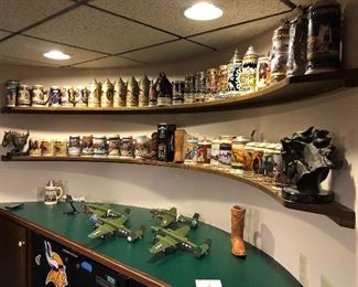 Beer stein collection worth a look! Over 200! 