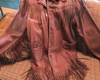 Leather fringe jacket 