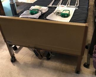 #2) $150 - Motorized Hospital Bed.  With Low air style mattress.          #3)SOLD $50 - Adjustable Bed Side Table.        #4) $25 - Bed Monitor       #5) $25 - Bed Monitor       #6) SOLD $25 - Set of 2 Bed Rails.   All items in working condition.