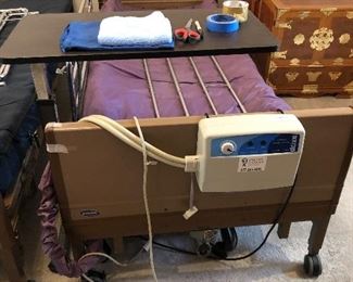 #7) $150 - Motorized Hospital Bed.  With Low air style mattress.          #8) $50 - Adjustable Bed Side Table.            #9) $25 - Set of 2 Bed Rails.   All items in working condition.