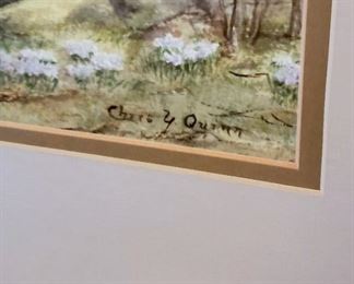 #18 - Pair of Framed Mountain Watercolor Paintings