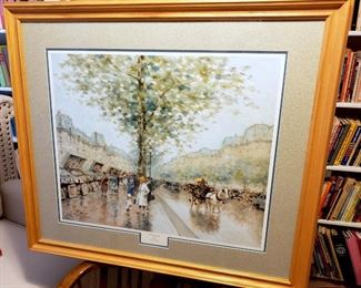 #23 - André Gisson "Bouquinistes" Signed Limited Edition Framed Print
