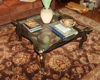 #29 - Square Glass Top Coffee Table
