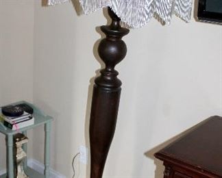 #42 - Wood Floor Lamp with Beaded Shade