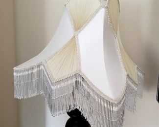 #42 - Wood Floor Lamp with Beaded Shade