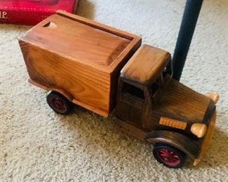 wooden toy truck
