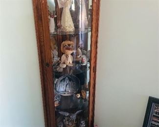 oak tall showcase