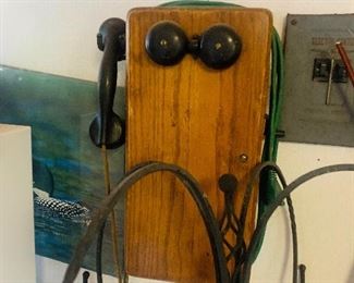 oak wall telephone