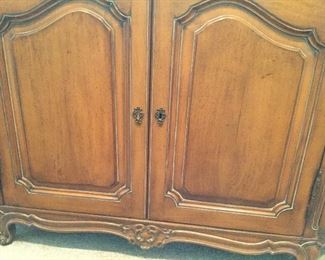 Buffet front doors (shows delicate white wash in grooves)
