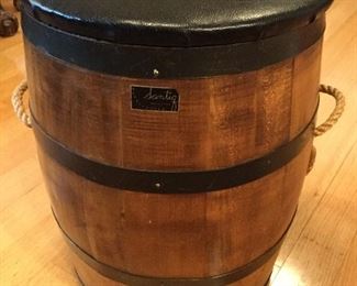 Santiq of Danville, Illinois  wood barrel w/cooler insulation