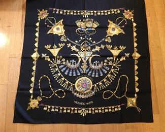 Hermes Paris large scarf PARURES DES SABLES