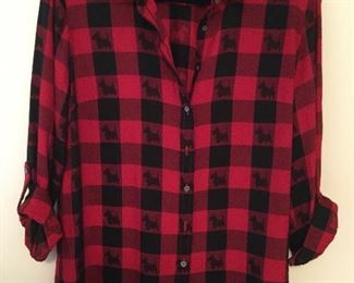 Scotty dog pattern blouse from Talbot