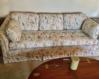 One-Bottom-Cushion, Sleeper Sofa with a lovely embroidered fabric, still has the original tags