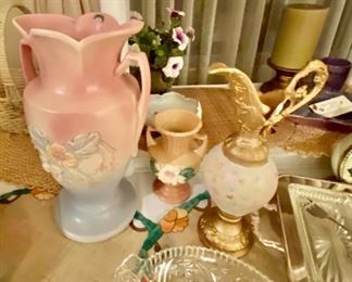 HULL ART, USA, 18.5" Vase and a smaller HULL ART, USA, L-5-6/12" Vase