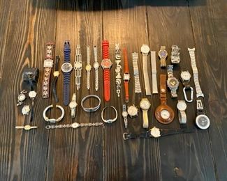 Selection of Watches, bands, and other time pieces