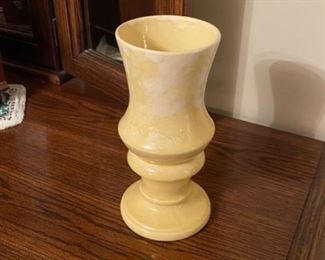 #719 BRUSH / McCOY 9" Yellow Pottery Vase