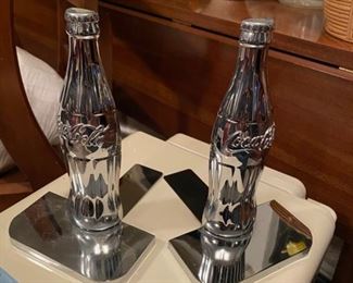 Pair of heavy Coca-Cola Book Ends