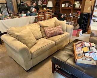 Nice Microfiber Tan Sofa Bed 