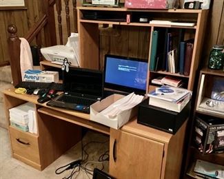 Computer Desk, Laptop and Desktop Computers