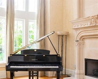 Lot #3 — Hand Made Persian Oriental Rug  by Kashan Persia — Measures 9.5” x 13”  +
* ———
Lot #4 — Yamaha CGP1000 4'11" Grand Clavinova Acoustic / Digital Hybrid Piano
The Yamaha CGP1000 Grand Clavinova is a gorgeous acoustic/digital hybrid piano that gives you the stunning accuracy of Yamaha sampling technology combined with the lustrous warmth of an actual piano soundboard - housed in a beautifully crafted grand piano cabinet. The result? Jaw-dropping sonic realism, with all the resonance and subtle harmonics of a concert grand. 
The CGP1000 is a sophisticated digital piano; however the fallboard design lets you completely hide the controls - making it look exactly like an acoustic piano! If you're seeking an elegant baby grand, the Yamaha CGP1000 Grand Clavinova belongs on your list.  
