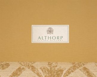 Same as Lot #20 — Theodore Alexander Undulating Sofa Settee Althorp Living History Collection
* Width:&nbsp;65 1/2"
* Height:&nbsp;37 1/2"
* Depth:&nbsp;32"