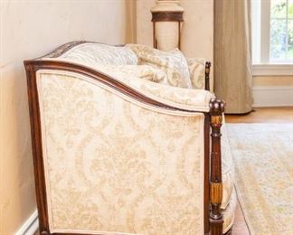 Same as Lot #20 — Theodore Alexander Undulating Sofa Settee Althorp Living History Collection
* Width:&nbsp;65 1/2"
* Height:&nbsp;37 1/2"
* Depth:&nbsp;32"