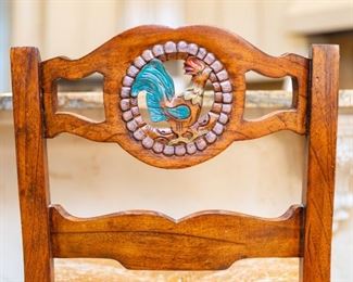 Same as Lot #40 — French Heritage Reproduction Rooster Bar Stool (4) — Seat is 17” wide x 31” seat height x 45” tall 