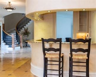 Lot #41 — Pair of (2) Heritage Collection Bar Stools — 18” wide x 30.5” seat hight x 46.5” tall 