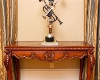 Lot #73  — Pair of Two (2) Matching Entry Console Tables — 54” wide x 22” From Wall x 35.5“ Tall — Artwork in this photo  not for sale.